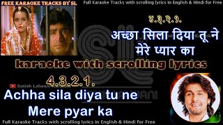 Achha sila diya toone mere pyar ka | clean karaoke with scrolling lyrics Thumb