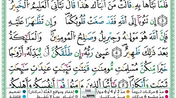 سورة التحريم مكتوبة برواية ورش عن نافع حمزة الجزائري
