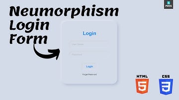 create neumorphic login form design in css #PWOS