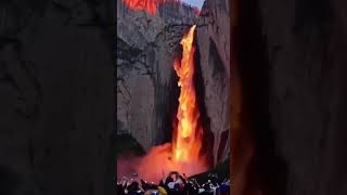 Parc national de Yosemite, Californie, USLa cascade de feu de Yosemite