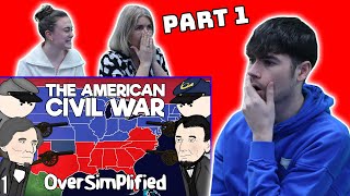 British Family Reacts | The American Civil War | Oversimplified | PART 1