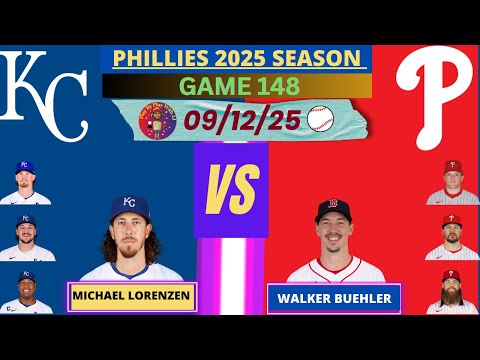 Philadelphia Phillies vs. Kansas City Royals LIVE PLAY-BY-PLAY (09-12-25) #phillies #royals