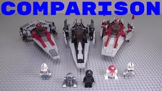 LEGO Star Wars V-Wing Starfighter Comparison! (6209, 7915, & 75039! 2006, 2011, & 2014!)