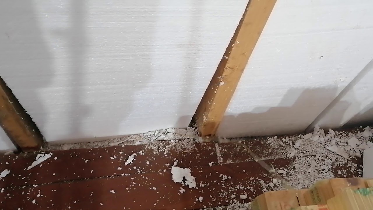 Утепление гаража пенопластом - YouTube