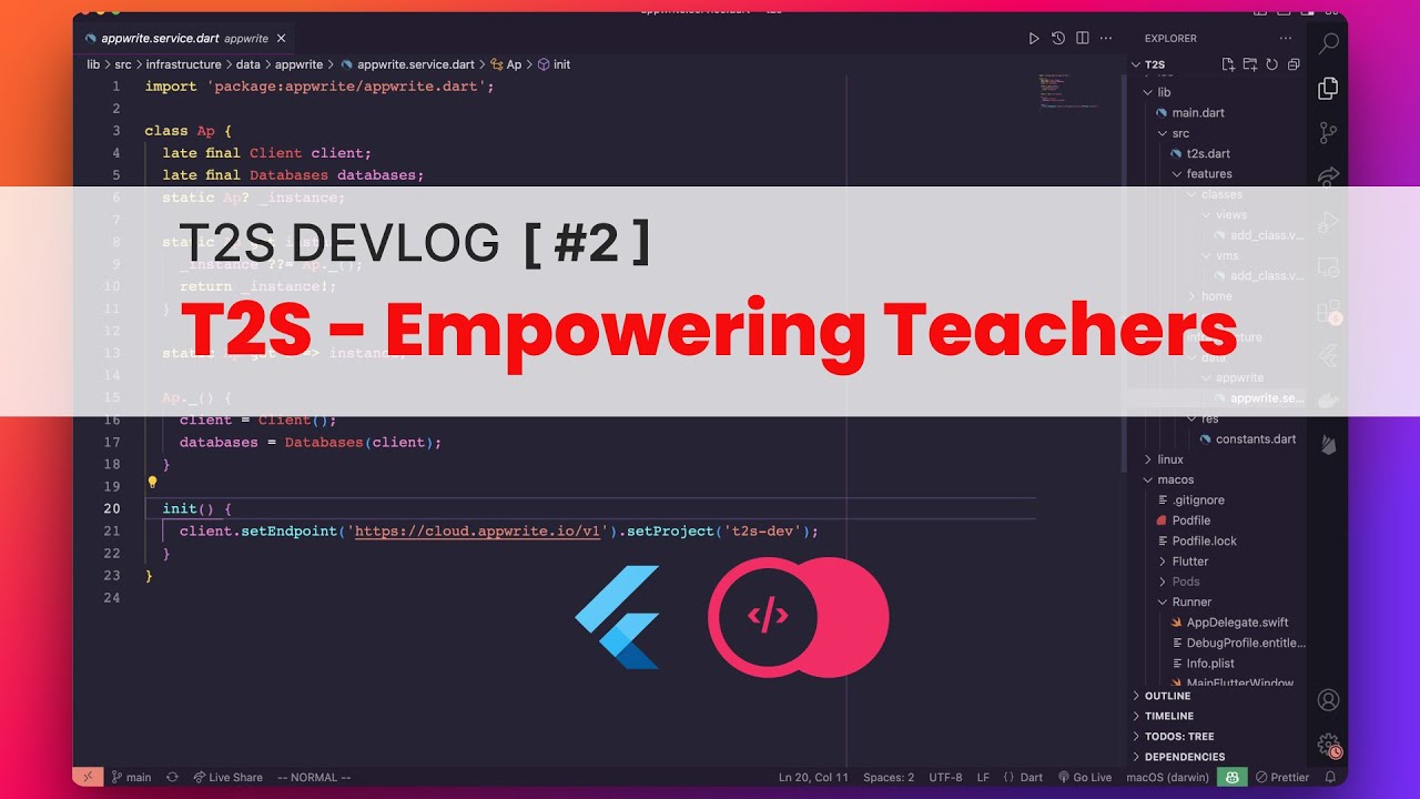 DEVLOG T2S [#2] - Building my Side Project with Flutter + Appwrite