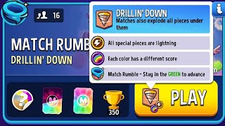 Drillin Down Lighting Strike Rainbow Rumble Match | Match Masters Rumble Today