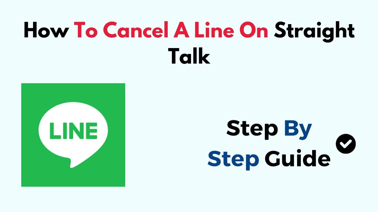 How To Cancel A Line On Straight Talk - YouTube
