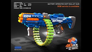Zecong Blaze Storm Electric Automatic Toy Guns for Nerf Guns Bullets Soft Dart Burst Blaster Toy Gun screenshot 4