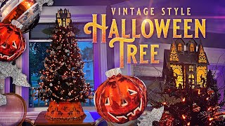 How To Decorate A Halloween Tree  Halloween Tree Decorating Tutorial  Vintage  Decorate With Me