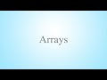 9 - Arrays (Swahili)