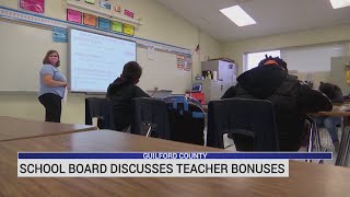 Guilford County school board discusses bonuses for staff
