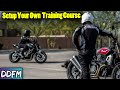 How to set up a motorcycle training course