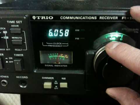 TRIO (Kenwood) R-1000 - RAE 6060kHz 10:00UTC (LSB mode received)