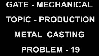 problem 19    metal casting