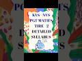 Kvs -Nvs PGT maths tire 2 detailed syllabus 😱#maths #trending #shorts #kvs #viral