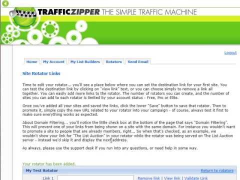TrafficZipper.com Site Rotators