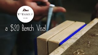 I found this cheap irwin bench vise for $20! A quick video showing how to install it. I used 5/4 Cherry because I had it on hand but I