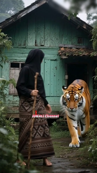 Beautiful Girl Has a Pet Tiger