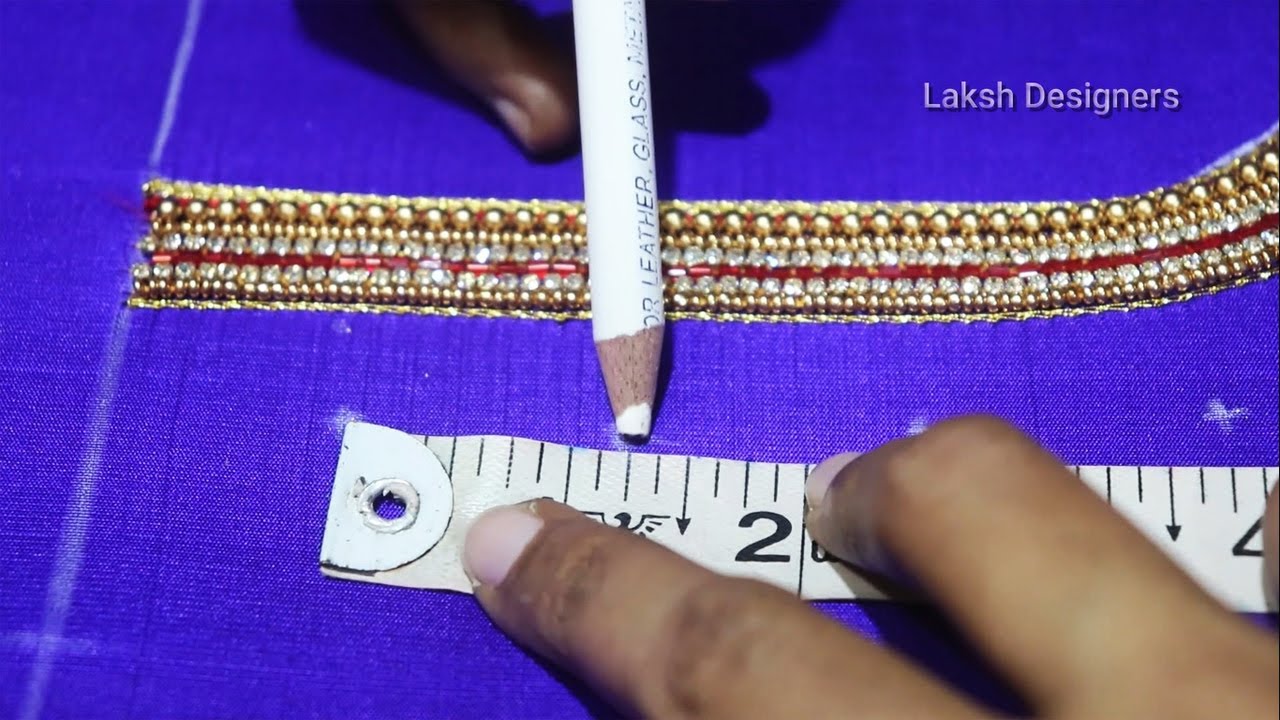 Rs.2000 to 2500 range aari work blouse neck & sleeve design / aari work neck design tutorials tamil