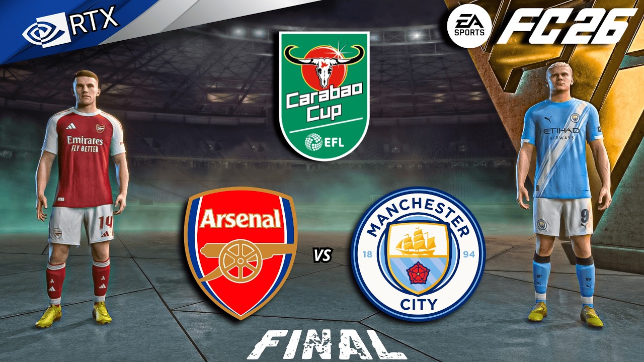 FC 26 - Arsenal vs Manchester City Ft. Saka, Foden | Carabao Cup 25/26 Final Full Match | PC™ [4K60]