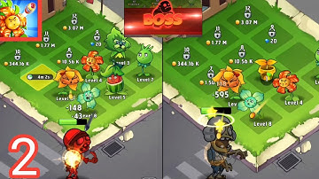 Merge Plants Zombie Defense Stage 4-5 Boss Fight Walkthrough Gameplay Part 2
