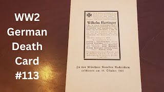 WW2 German Death Card #113