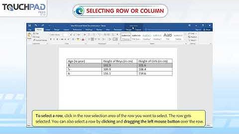 class 4 computer chapter 4 tables in ms word 2016(part 4)