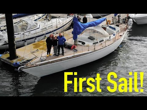 #129 - FIRST SAIL after 10 years ashore!! We have never been so happy!