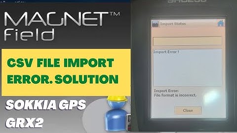Csv file import error solution