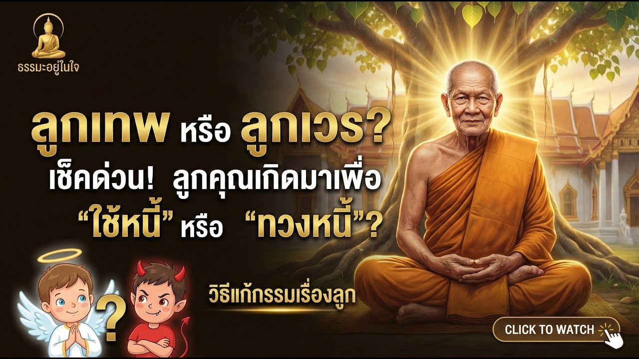 ทำไมลูกดื้อ? ฟังธรรมะแก้กรรม "ลูกล้างผลาญ" ให้กลับมาเป็นคนดี (พ่อแม่ต้องฟังก่อนสาย) | ธรรมะอยู่ในใจ