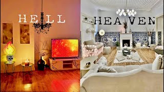 I transformed my home into HEAVEN and HELL for halloween!