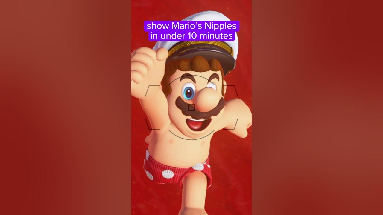 Super Mario eye-tracker nipple% speedrun sees r reset every time  they look at the plumber