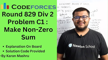 Codeforces Round 829 Div 2 | Problem C1 : Make Non-Zero Sum Solution | Explanation + Code | Hindi