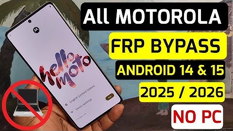 All Motorola Frp Bypass Android 14, 15 | Motorola Google Account Remove | Without Pc
