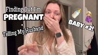 Finding Out I&#39;m Pregnant and Telling My Husband | Live Results + Reaction