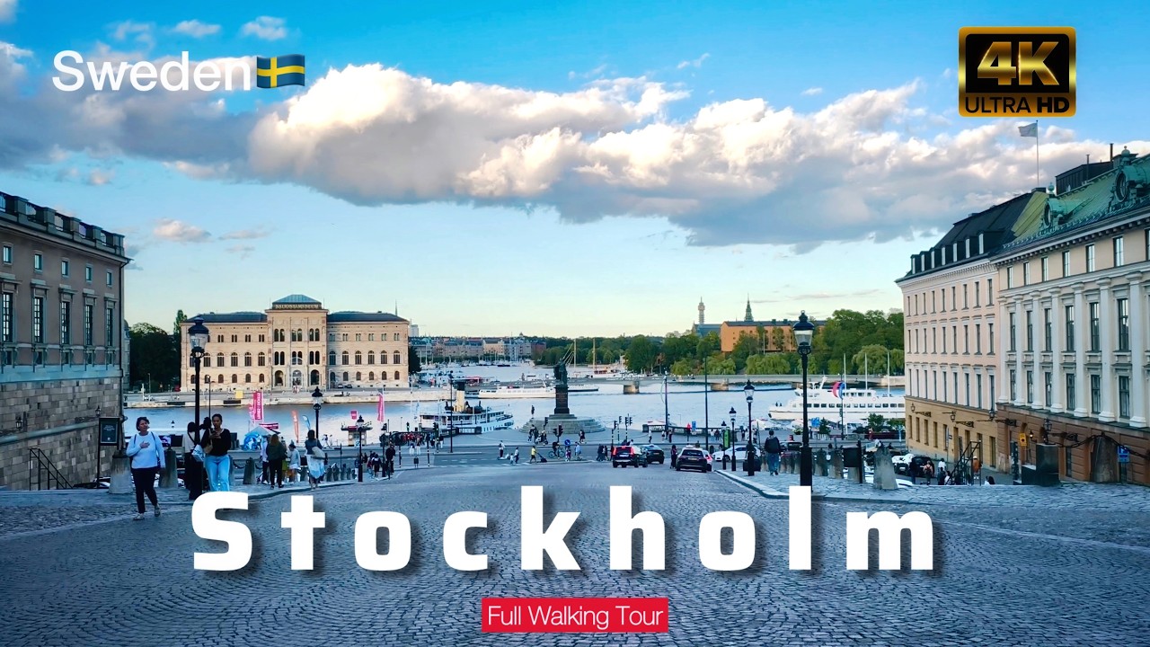 Stockholm Gamla Stan Walk 4K HDR | Summer Streets, Cafés & Indian Shops
