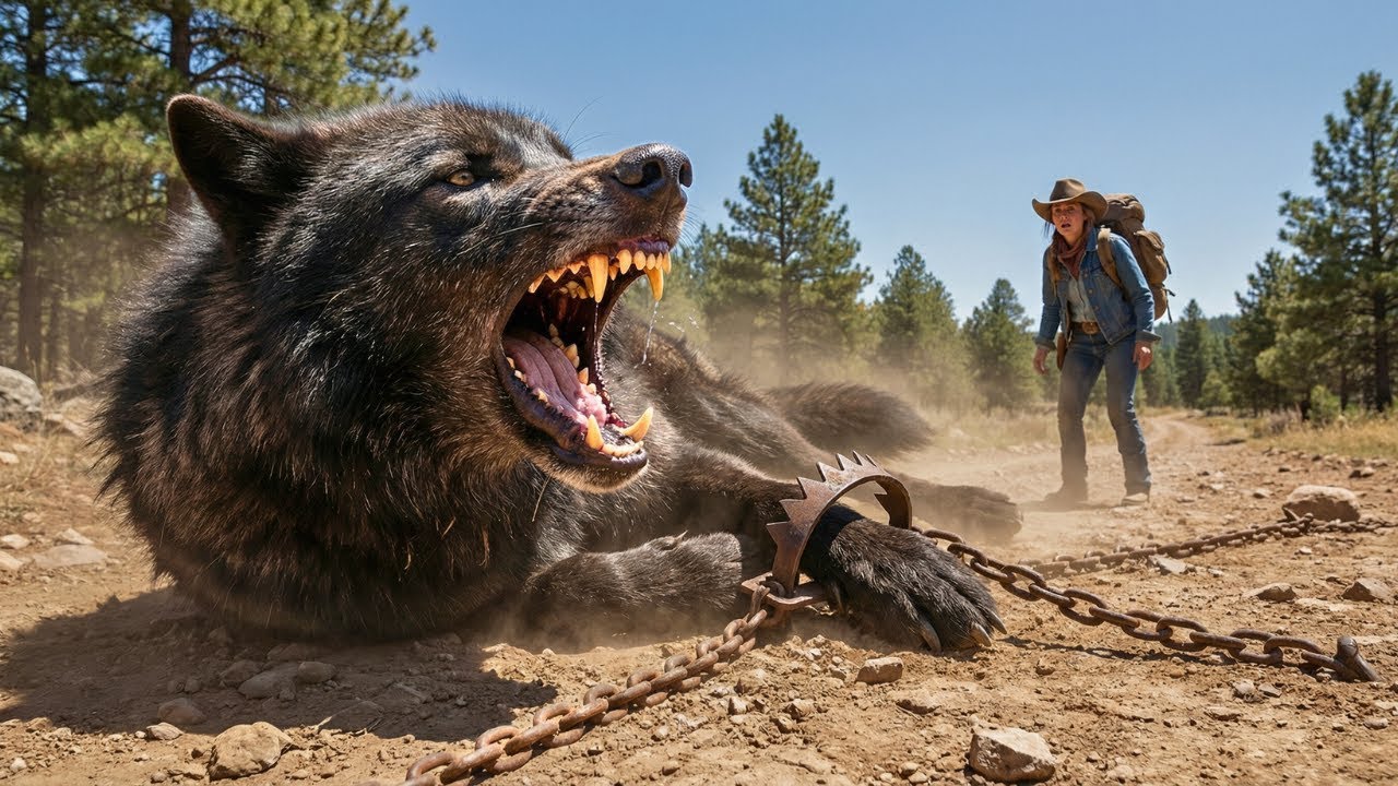 Elle découvre un loup géant en piège métallique… sa réaction vous fera pleurer !