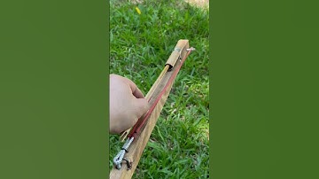Handcraft a simple wooden crossbow # Craft Idea # DIY # Unique trigger mechanism