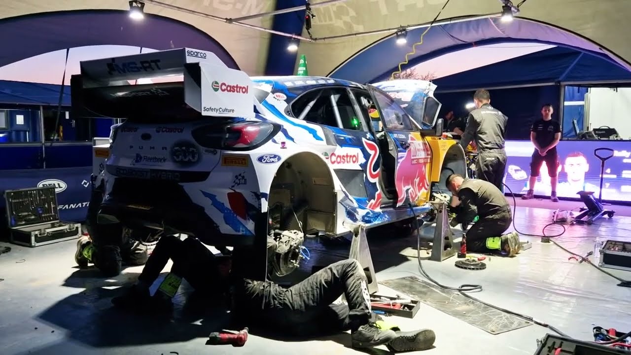 Adrien Fourmaux M-Sport Ford SERVICE, Ford Puma Rally1 Hybrid WRC, Orlen Rally Poland