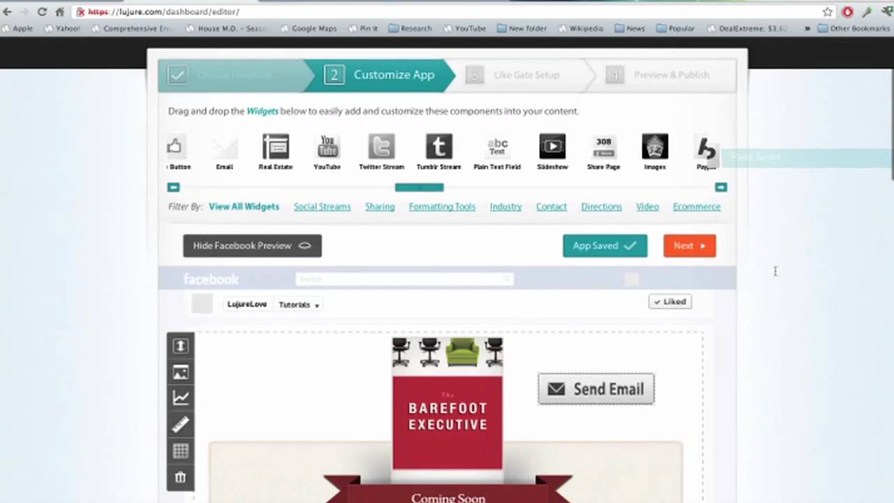 Lujure E-Mail Widget