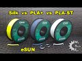 Testing eSun PLA filaments: PLA-ST vs PLA+ vs Silk PLA (mechanical tests)