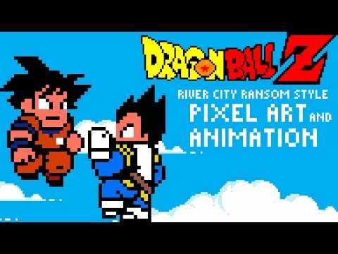 Dragonball Z River City Ransom Style Pixel Art and Animation by PXLFLX