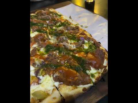 Tasty vegetarian pizza in Brazil
