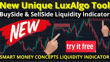 Try This New Unique Buyside & Sellside Liquidity LuxAlgo Indicator In Tradingview For Forex&Cryptos