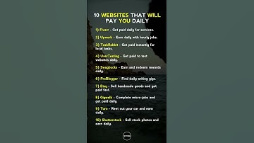 10 Websites That Pay You Daily (Make Money Online Fast in 2025!)  #workfromanywhere #onlineincome