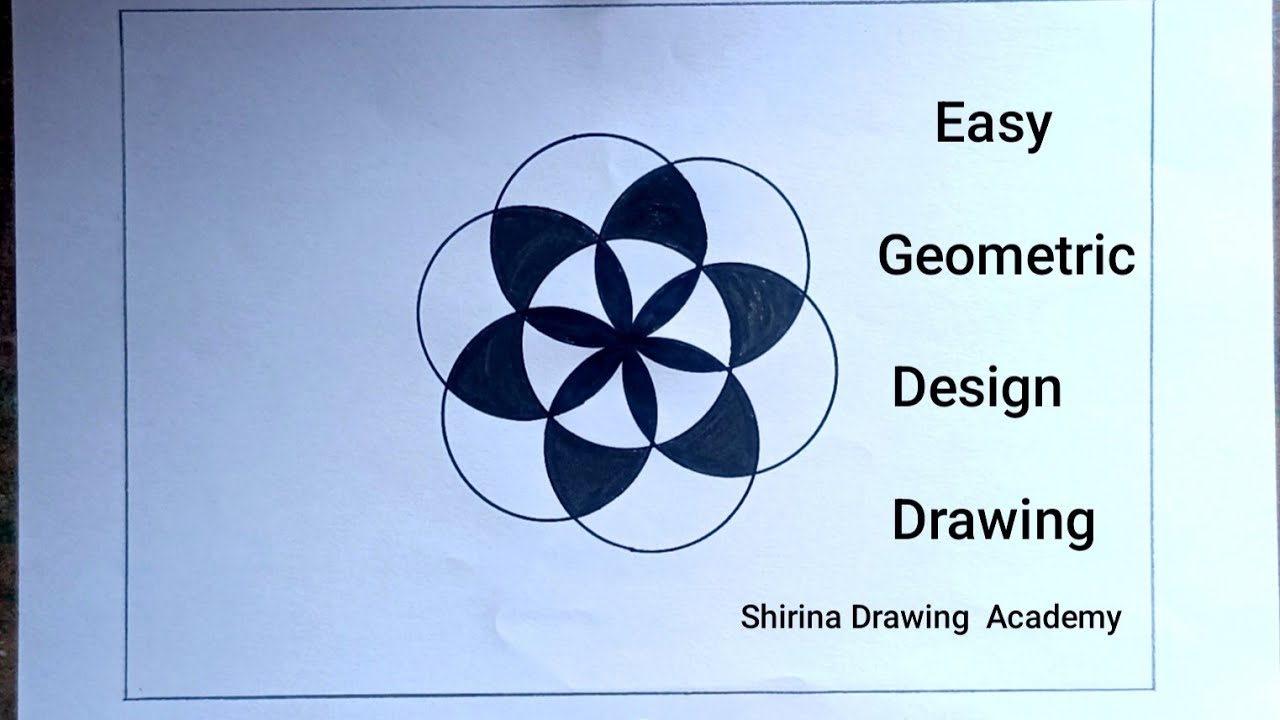 Beautiful Geometric Design Drawing | Easy Geometry Art Tutorial for ...