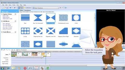 Windows Movie Maker-  Add Transitions