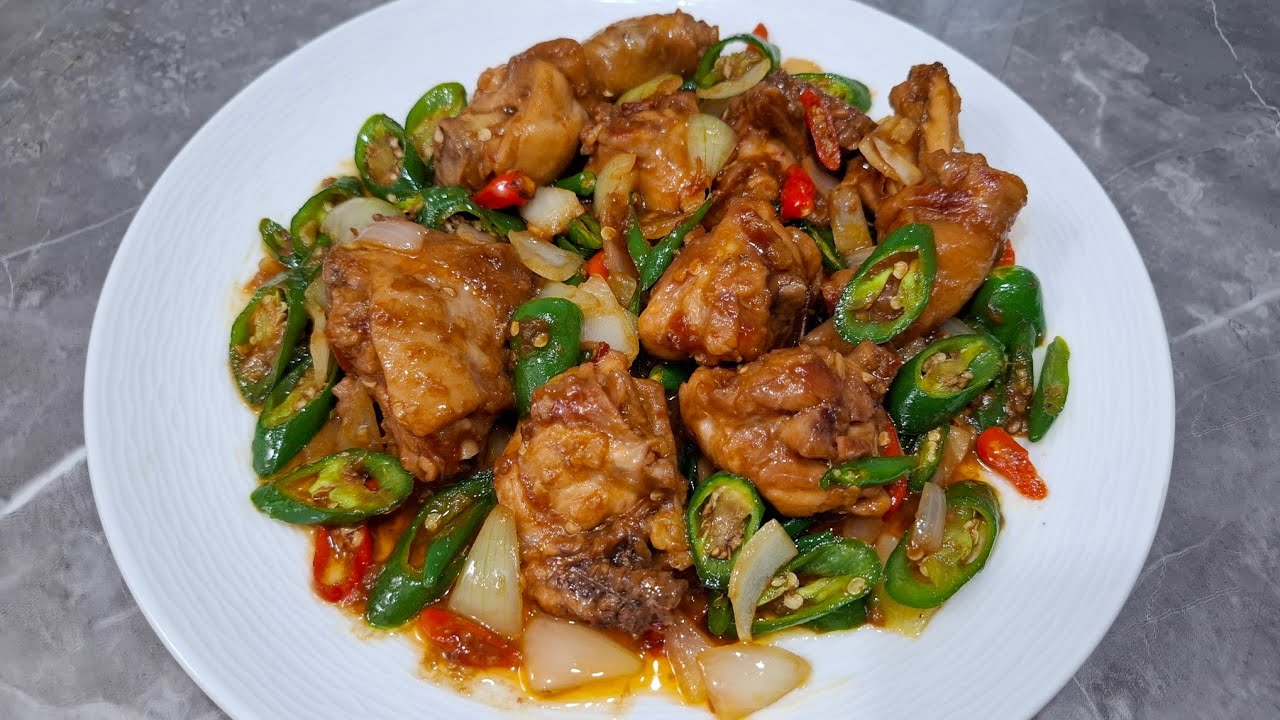 Cara membuat resep TUMIS AYAM CABE IJO Yang enak banget