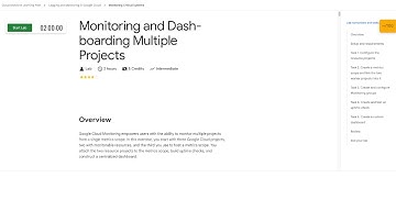 Qwiklabs | Monitoring and Dashboarding Multiple Projects