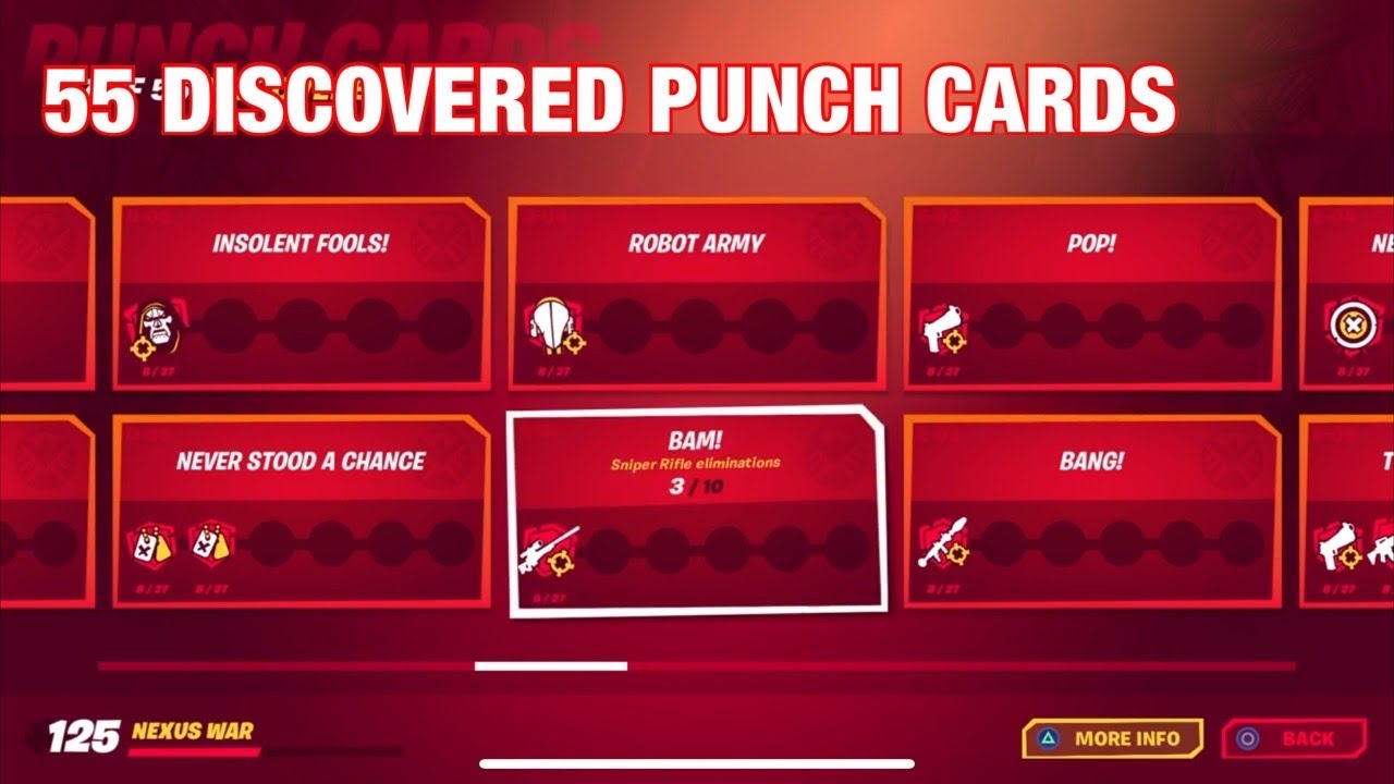 All 55 Discovered Punch Cards in Fortnite Chapter 2 Season ...